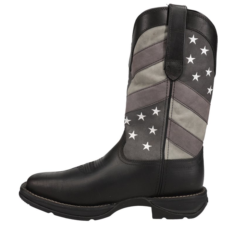 Durango Mens Faded Flag Patriotic Square Toe Wellington Casual Boots Mid  Calf