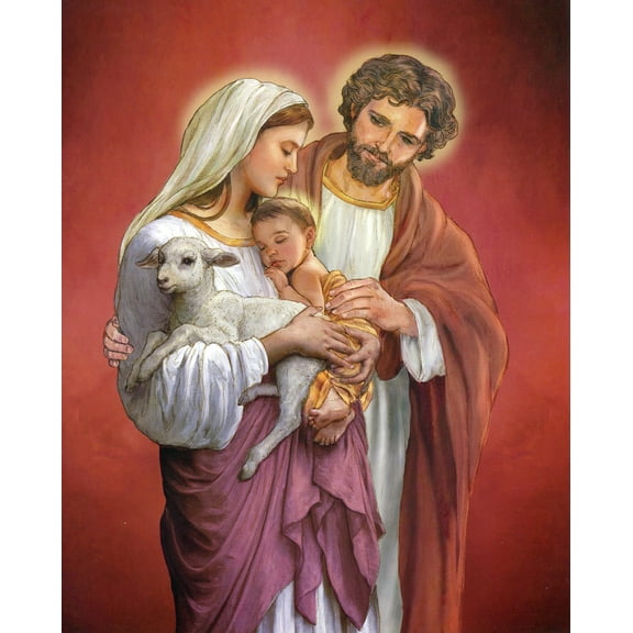 Catholic print picture - Holy Family 3T - 8" x 10" ready to be framed