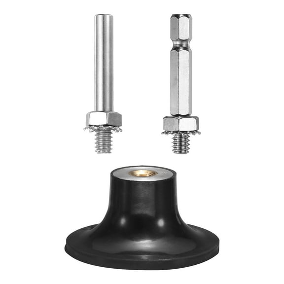 Uxcell  2" Discs Pad Holder Quick Change Discs 1/4" Shank Holder Mandrel for Die Grinder Sanding Discs, Black
