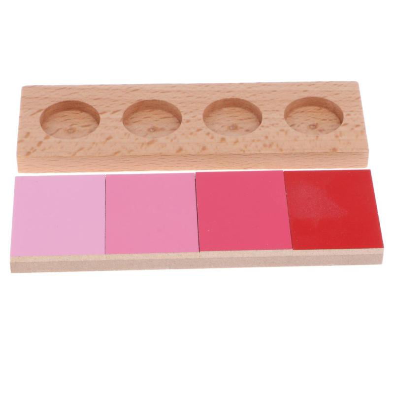 Montessori Material Gradient Color Match Kids Wooden Toy Early Learning 