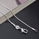 thumbnail image 2 of Cadena de plata de ley 925 de 1MM, collar de plata a la moda, cadena de serpiente de alta calidad para hombres y mujeres, 2 of 5