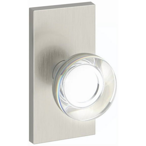 Baldwin Hd.Ccy.Cfr Contemporary Crystal Non-Turning One-Sided Dummy Door Knob - Nickel
