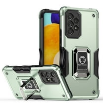 Rosebono Compatible With Samsung Galaxy A33 Case, Hybrid Metal Ring Magnetic Support Kickstand Protective Defender Armor Cover Case (Green)