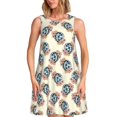 thumbnail image 1 of Balery 70s Disco Ball Vestidos de verano para mujer con estampado: vestido holgado sin mangas, vestido playero informal y cómodo para días calurosos., 1 of 7