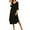Black, variant on Women Long Nightgowns 3/4 Sleeves Sleepshirt Comfy Full Lenth Sleepwear