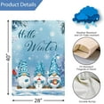 thumbnail image 4 of Hello Winter Gnome Garden Flag 28x40 Double Sided, Burlap Large Vertical Snowflakes Snow Garden Yard House Flags for Winter Christmas Seasonal Outside Outdoor House Decor (ONLY FLAG), 4 of 6