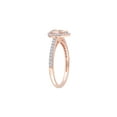 thumbnail image 4 of 3/4 Carat (Ctw) Morganite Pear-Cut Ring in 10K Rose Pink Gold with Diamonds for Women, 4 of 6