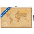 thumbnail image 3 of Antique World Map 2024 Wall Poster with Pushpins, 22.375" x 34", 3 of 4