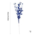 thumbnail image 3 of Beautynvta 2 Pcs 4th of July Artificial Flowers Stems Picks, Blue Glitter Patriotic Floral Picks Faux Berry Branches for Independence Day Table Centerpieces Home Decor, 3 of 6
