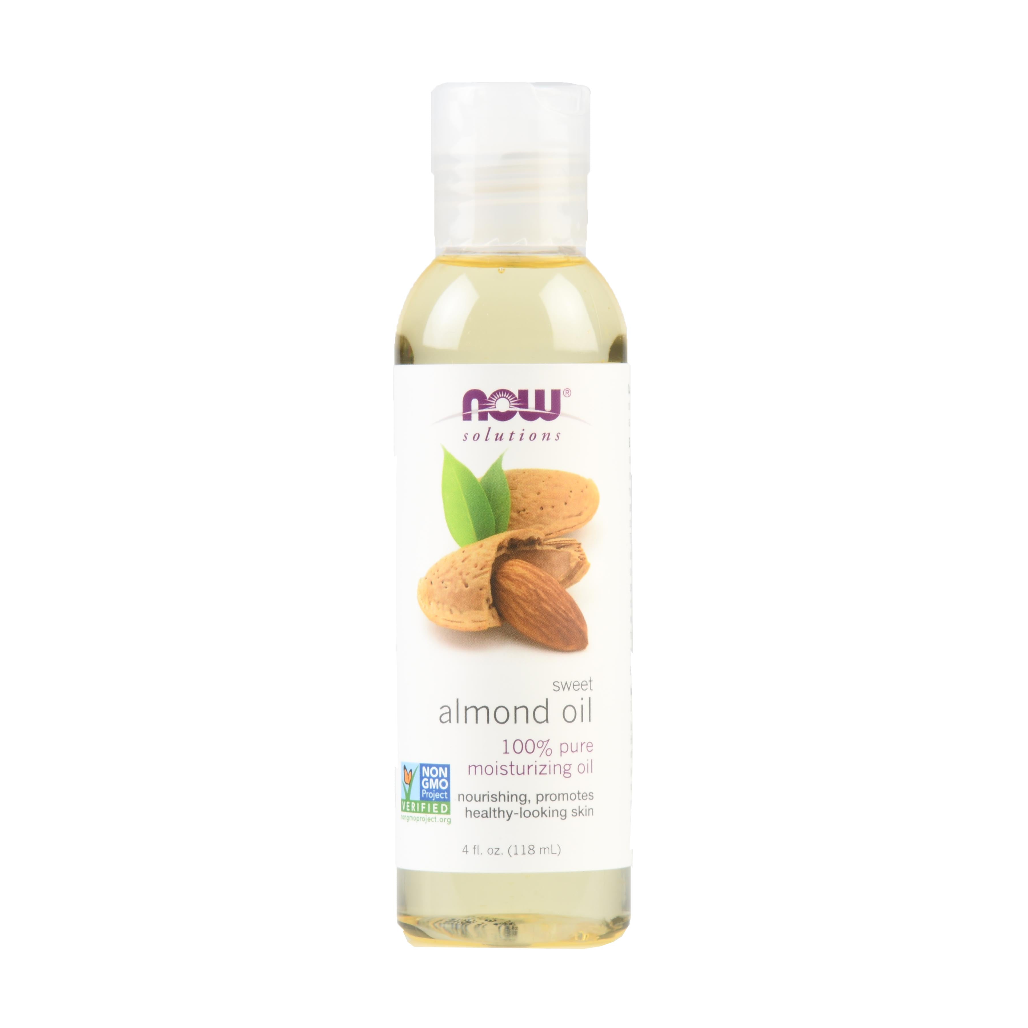 NOW Solutions 100 Pure Sweet Almond Oil, For Skincare, 4 Fl Oz