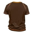 thumbnail image 3 of Men's Raglan T-shirt Retro Short Sleeve Round Neck Letter Printing TopsM, 3 of 3