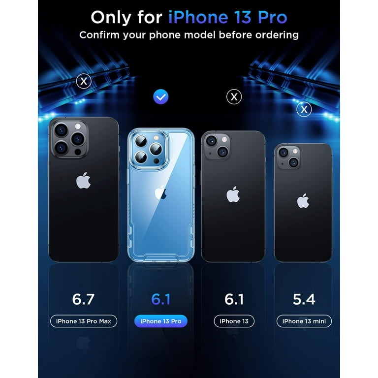 iPhone 13 Pro Case, 6.1 inch, Shockproof, Dropproof, Thin, Clear 