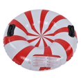 thumbnail image 3 of Bouée de Neige Ronde d'Hiver Adulte en PVC Gonflable avec 2 Poignées pour Planche à Neige Extérieur Rouge+blanc, 3 of 4