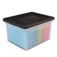thumbnail image 6 of Office Depot® Brand Letter And Legal File Tote, 18"L x 14 1/4"W x 10 7/8"H, Clear/Black, 6 of 7