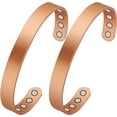 thumbnail image 1 of 2 pulseras magnéticas de cobre para desintoxicación linfática para mujeres,artritis, túnel carpiano, alivio del dolor, drenaje linfático, pulseras magnéticas de cobre sólido 99,9% con estilo liwang YONGSHENG, 1 of 5
