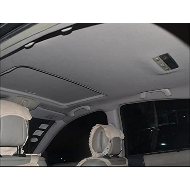 MOTUKA 79 L x 60 W Grey Suede Headliner Fabric with Foam Backing Material  - Automotive/Home Micro-Suede Headliner Fabric for Car
