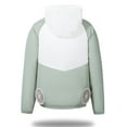 thumbnail image 4 of Karymi Womens Tops Dressy Casual Men Women Cooling Fan Jacket, Color Block Zip Up Hooded Air Conditioning Work Coat, Outdoor Jacket with Zipper Pockets Cute Tops for Women, 4 of 6