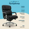 LaZBoy Symphony Executive Office Chair Bonded Leather Black and