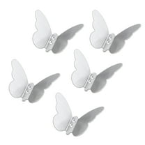 5PCS Stainless Steel Butterfly Wall Hooks for Towels, Clothes, Bathroom & Kitchen, Waterproof, Rustproof Decorative Hooks Silver