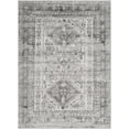 thumbnail image 3 of Hauteloom Nelsonville Living Room, Bedroom Area Rug - Traditional Bohemian Medallion Carpet - Gray, White - 3'11" x 5'7", 3 of 18