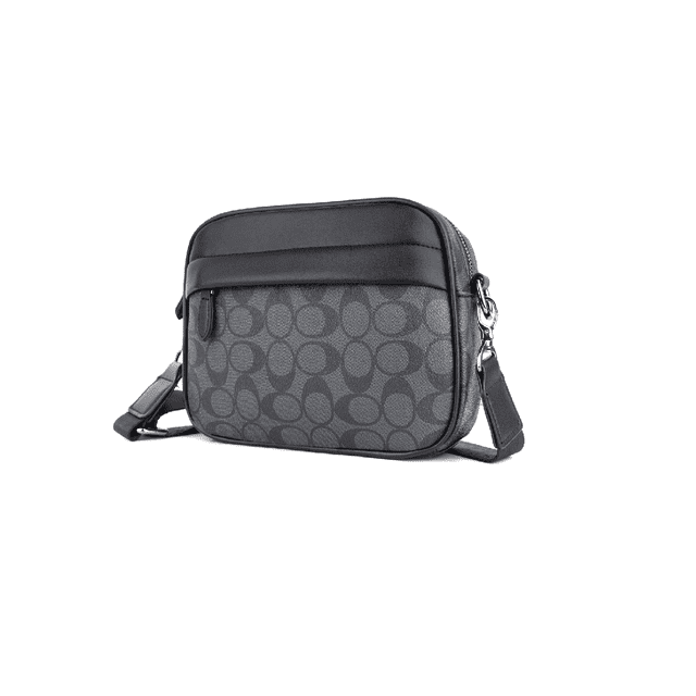 Bolso Para Hombre Crossbody Bandolera Maletín Moda Casual CIRCULOS negro