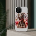thumbnail image 4 of DistinctInk Tough Case for Apple iPhone 13 MINI (5.4" Screen), Compatible with MagSafe Charging - Valentine's Day Weimaraner, 4 of 6