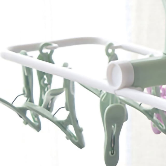 Percha para ropa interior Jadeshay de plástico con 12 clips plegable