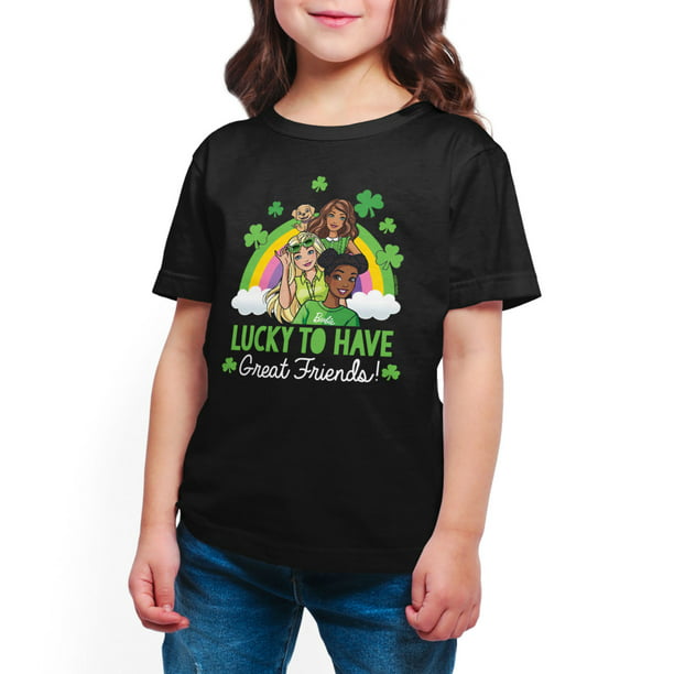 Barbie - St. Patrick's Day Lucky Have Great Friends - Toddler And Girls Short Sleeve Graphic T-Shirt - Walmart.com