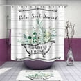 thumbnail image 4 of Floral Shower Curtain for Bathroom Spring Flower Watercolor Shower Curtain Sets Decorative Polyester Waterproof Fabric Shower Curtain Set Bathtub Hotel Decor with 12 Hooks 72x72 Inch, 4 of 7
