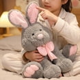 thumbnail image 6 of Plyzle 80cm Giant Bunny Plush Toy Soft Stuffed Animal Rabbit Doll for Kids Girls Birthday Gift Cuddly Pillow Pet, 6 of 6