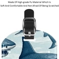thumbnail image 4 of Square 2Pack PU Leather Shark Cruise Luggage Tag with Privacy Cover and Name ID Tag for Travel Handbags Backpacks Luggage Tags, 4 of 6