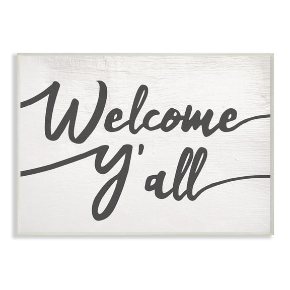 The Stupell Home Decor Collection Southern Welcome Yall Wall Plaque Art