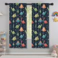 thumbnail image 5 of Blackout Kids Curtains,DarkBlue Dinosaurs Leaves Pattern Childrens Insulated Curtains Set Of 2,Bedroom Essentials,Toddler Room Decor 42"x63", 5 of 5