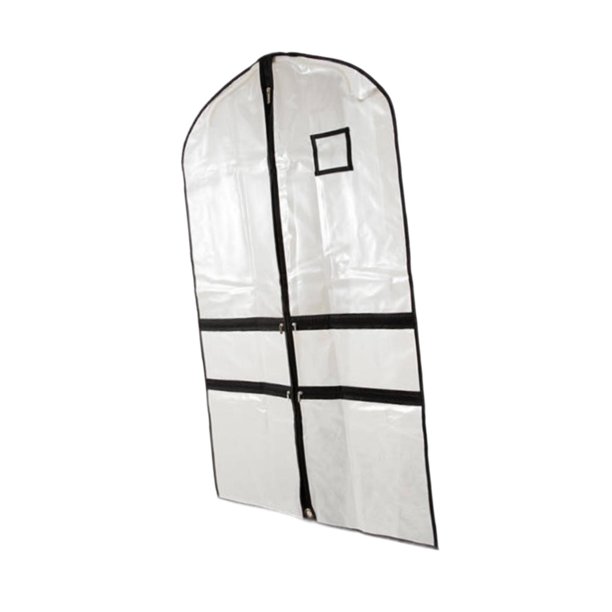 Funda protectora de PVC para ropa de baile, portátil, para vestidos de fiesta. Negro