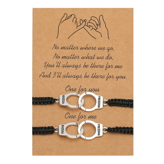 SUSHANG Friendship Bracelet Friendship Card Bracelets Creative Personality Alloy Woven Bracelets Friendship Gifts Couples Gifts Boys and Girls Christmas Gifts Halloween Gifts Graduation Gifts