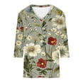 thumbnail image 2 of Cilsoka Womens Fitted Graphic T Shirts Trendy Flowy Tops for Women Long Sleeve Graphic Tees for Women V Neck Casual Blouses for Women Long Sleeve My Orders past Orders, 2 of 4