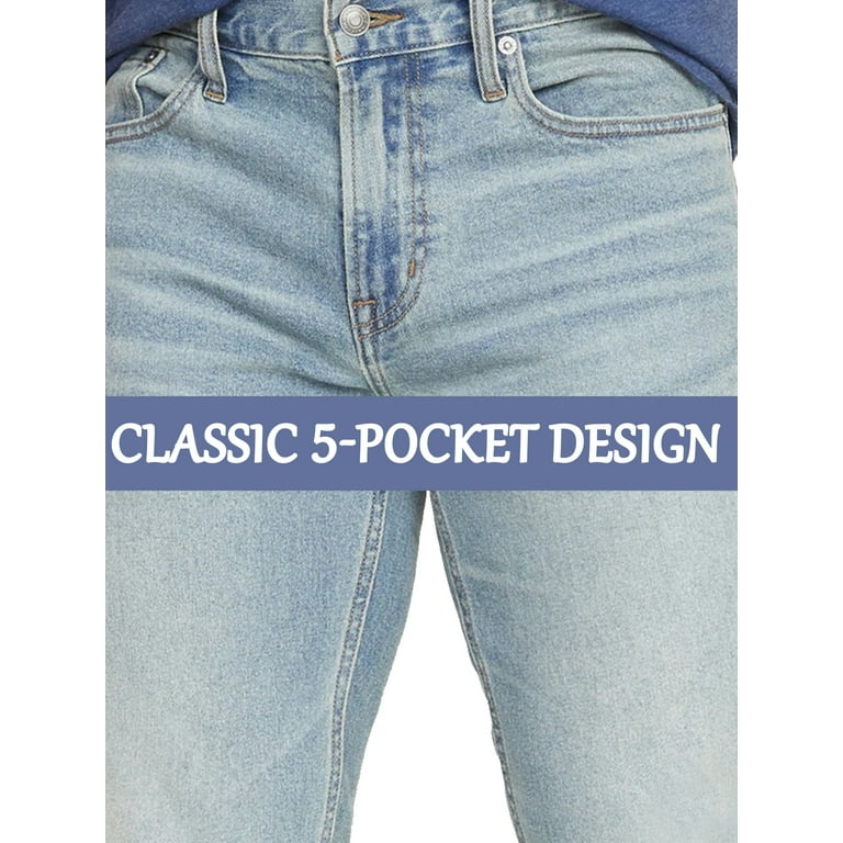 Men's Flex Stretch Slim Straight Jeans with 5 Pocket (Sizes, 30-42