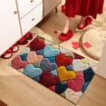 thumbnail image 4 of Valentine's Day Door Mat Faux Wool Welcome Doormats Non-Slip Front Door Rugs for Entrance Porch Spring Outdoors Decor 16*24in A, 4 of 7
