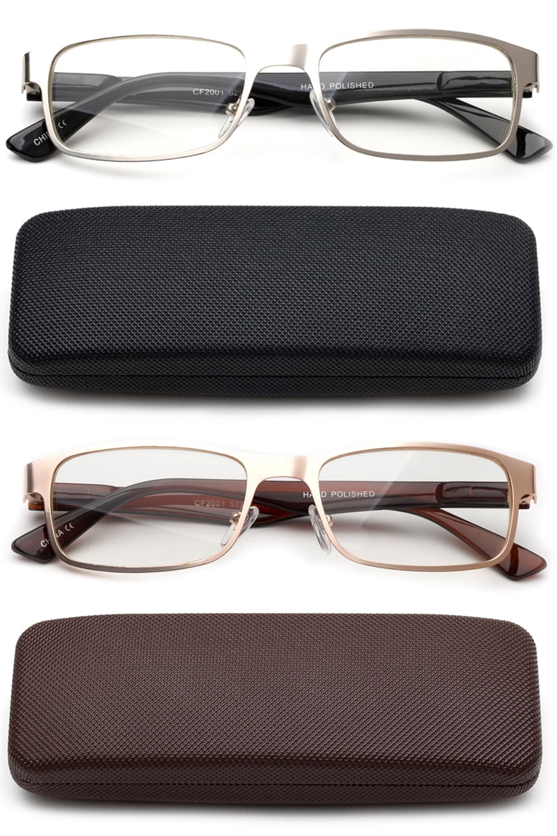 Newbee Fashion2 Pack Readers Metal Deluxe High Quality Reading Glasses