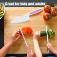 thumbnail image 5 of Juego de cuchillos de cocina de plástico para niños, paquete de 3, cuchillos de seguridad para niños, cuchillos de cocina seguros para niños, cuchillo de nailon en 3 tamaños para pan, fruta, lechuga,, 5 of 5