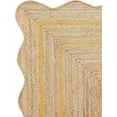 thumbnail image 2 of KLAVATE Natural Jute Wave Edge Hand Braided Scalloped Farmhouse Entryway Jute Rug, 2 of 4