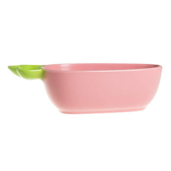 RENACLIPY Easter Style Pink Ceramic Carrot Bowl Kitchen Tableware Decorative Fruit Holder