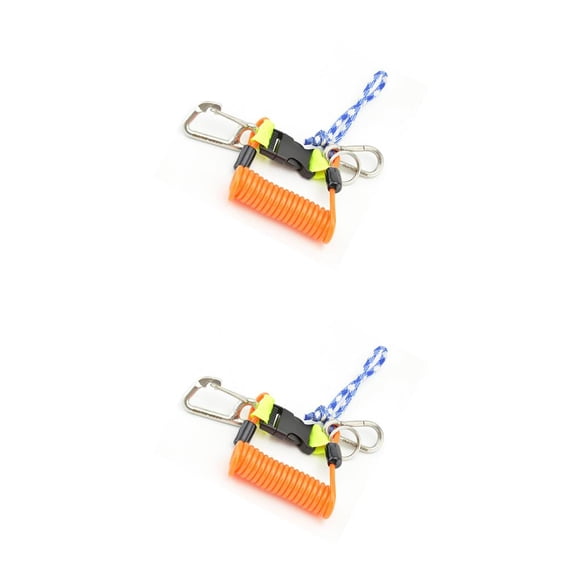 Greeniant Cuerda de resorte de buceo resistente, práctico, fiable, accesorio de fijación Flexible, cuerdas antipérdida, correa a prueba de Type2 NO2