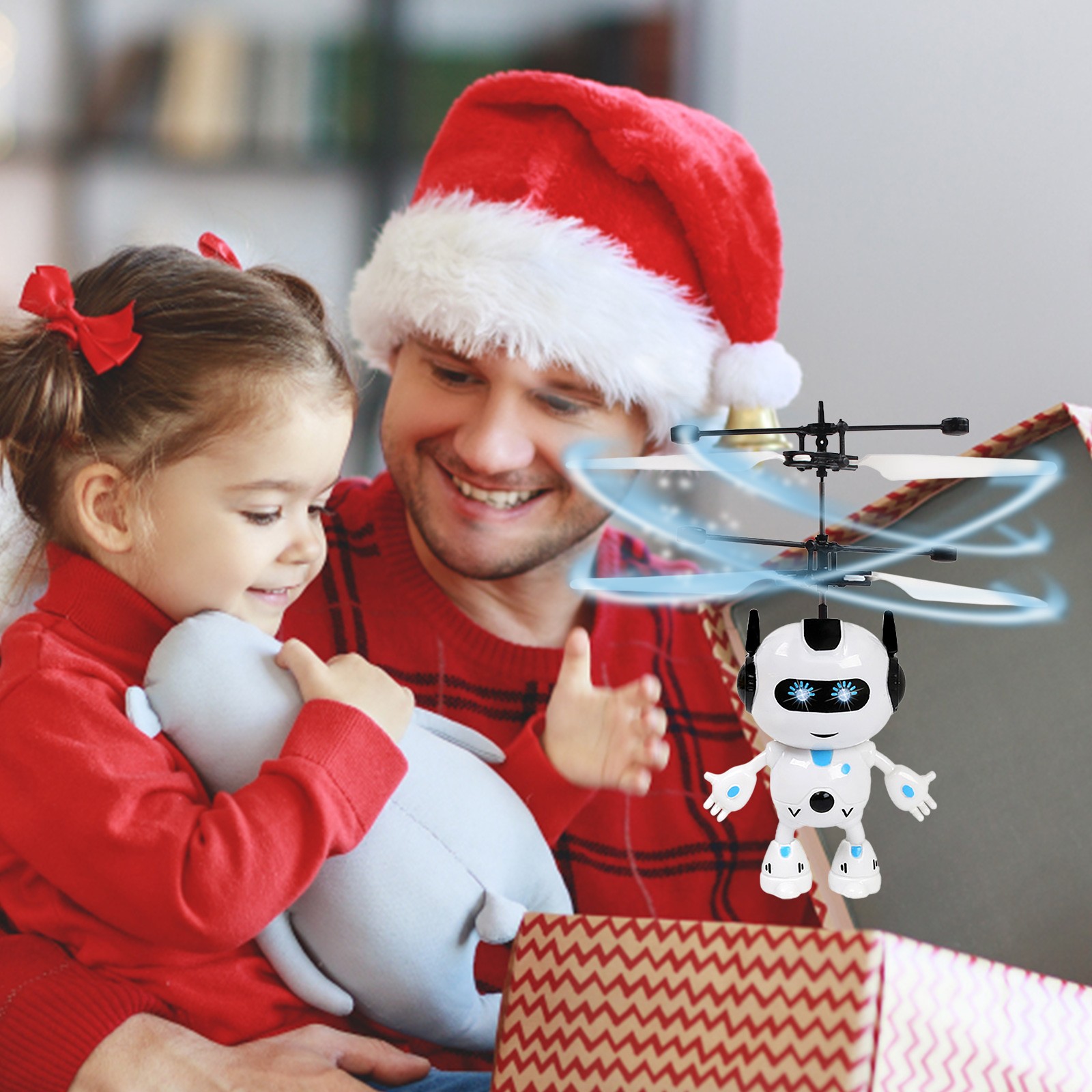 ZAROYEAX Mini Induction Flying Robot 2CH Gyro Helicopter Induction ...
