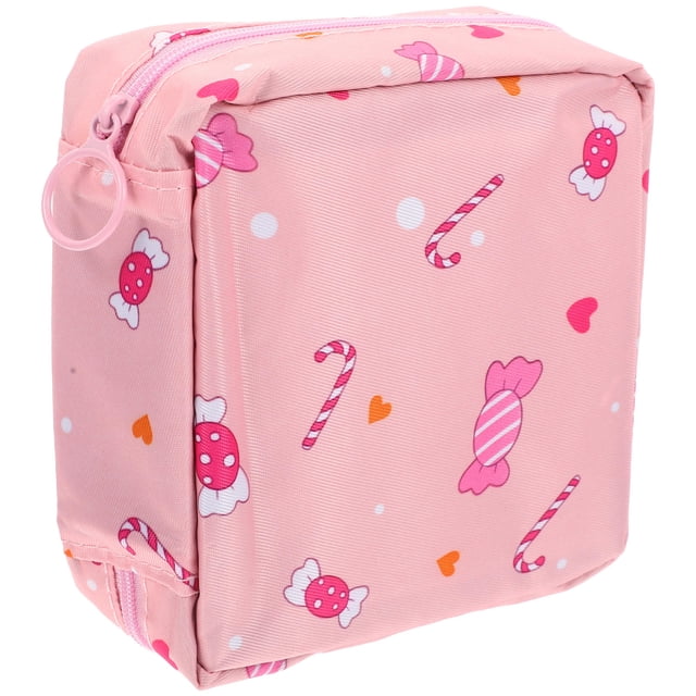 unbranded Bolsa Delicada Y Portátil Para Almacenamiento De Tampones Color Rosa Con Elegante Y Multifuncional