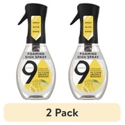 (2 pack) 9 Elements Foaming Dish Spray, Dish Soap, Lemon Scent, 16 fl oz Bottle