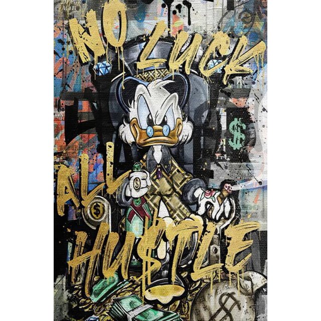 Graffiti Fashion Mickey Dance Mouse Funny Art Canvas Prints Disney Poster Pictures On Wall Decorative Painting For Living Room20X30cm No Frame Gao Jinjia LED