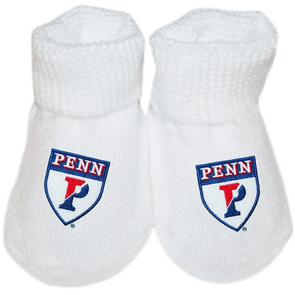 Creative Knitwear University of Pennsylvania PENN Shield Newborn Baby Bootie Sock
