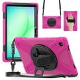 thumbnail image 1 of Funda para Samsung Galaxy Tab A11 Plus de 11 pulgadas (2025) y A9 Plus de 11 pulgadas (2023), funda protectora infantil a prueba de golpes con portalápices, correa de mano giratoria de 360 ​​grados, 1 of 9