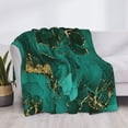 thumbnail image 3 of Balery Green Gold Glitter Manta de Franela con Dibujo, Lujo Ultra Suave y Cálido, Antipelusa y Resistente a las Arrugas para Cama, Sofá, Camping -80"x60", 3 of 6